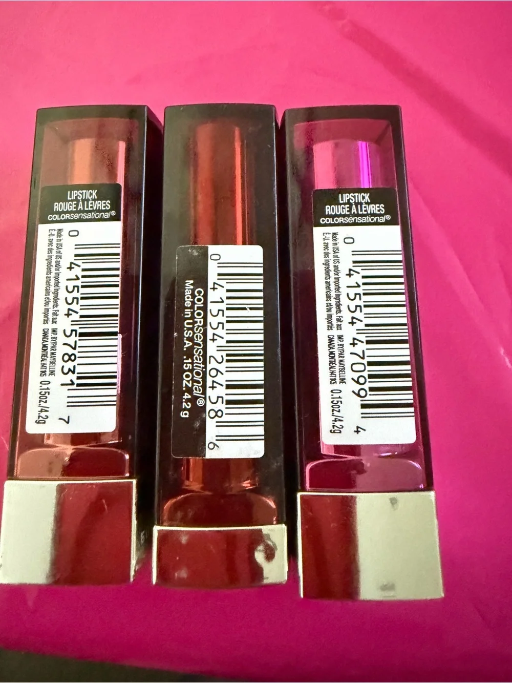 Maybelline Cream Lipstick Set — Almond Hustle, Warm Latte, Romantic Rose